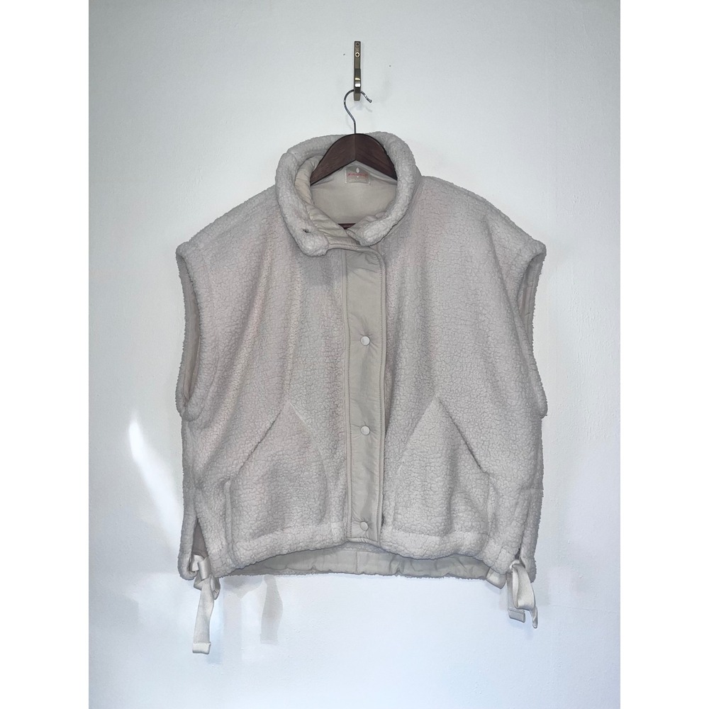 Free People Movement Hit The Slopes Fleece Vest Cream White Medium